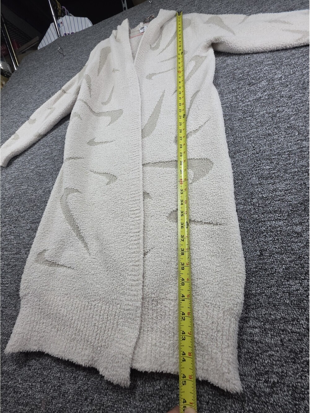 Nike Sportswear Phoenix Cozy Boucle White Long Knit Cardigan, Size XS - Picture 6 of 12